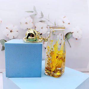 Nuovo Portachiavi in Acrilico con Effetto Olio, Bottiglia con Sabbie Mobili a Forma di <span class=keywords><strong>Spiga</strong></span> di Grano, Decorazione Pendente per Auto e Borse, Vendita all'Ingrosso - Product Image 5