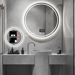 MARVEL satu grosir cermin kamar mandi pintar tampilan suhu tombol ganda saklar Sensor sentuh kunci untuk cermin