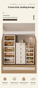 Organisateur de rangement magnétique en plastique avec porte, design pliable pour l'organisation de la maison, de la salle de bain, de la chambre à coucher, de la <span class=keywords><strong>cuisine</strong></span> et du comptoir - Product Image 5