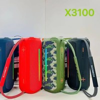 BOOMBOX3100 Système audio sans fil 60W à basses profondes, avec quatre haut-parleurs, subwoofer optimisé par DSP, batterie 7000mAh et éclairage dynamique pour soirées