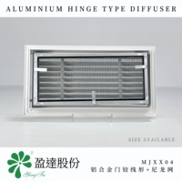 Diffuseur d'air linéaire articulé en aluminium MJXX04 avec grille de plafond HVAC blanche à clipser en nylon