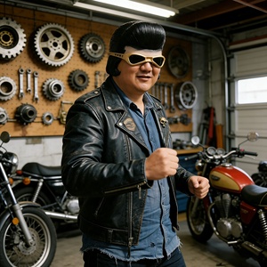 Divertida Máscara de Pompadour Retro de Estrella de Rock para Fanáticos del Fútbol 2026 con Gafas Protectoras para Fiestas y Cosplay - Product Image 5