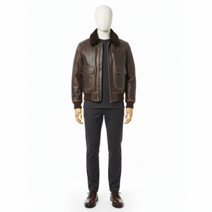 Men's <b>Suede</b> Maroon Real Leather Slim Fit Winter Breathable <b>Jacket</b> with Satin Lining - Product Image 1