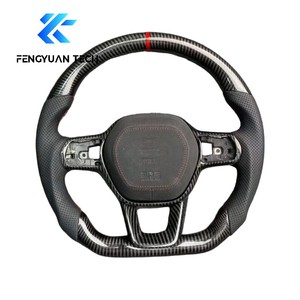 Volante Deportivo de Fibra de Carbono Forjado con Luces LED para <span class=keywords><strong>Honda</strong></span> <span class=keywords><strong>CRV</strong></span> 11ª Gen, Civic Si <span class=keywords><strong>Type</strong></span> <span class=keywords><strong>R</strong></span> FK7 2021 2022 <span class=keywords><strong>2023</strong></span> 2024 2025 2026 - Product Image 5
