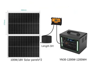 Portable Power Station 1200W 1200WH with <b>Solar</b> Power <b>Generator</b> System Kit Power Pure Sine Wave for Outdoor Home Emergency Backup - Product Image 6