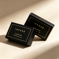 Mini kit de savon solide OEM écologique réutilisable avec couleur personnalisée 35g, poignée en matériaux recyclés pour les commodités hôtelières et les voyages