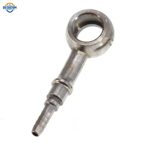 Ống Nối Uốn Banjo Thẳng 20 45 90 Độ AN3 Bằng Thép Không Gỉ Ống Phanh 10Mm Ống Nối Banjo Với Đầu Nối Uốn