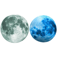 Autocollants muraux 3D lumineux en forme de lune pour enfants, décoration de chambre de bébé, chambre à coucher, salon, décoration de la maison, papier peint qui brille dans le noir, 30 cm