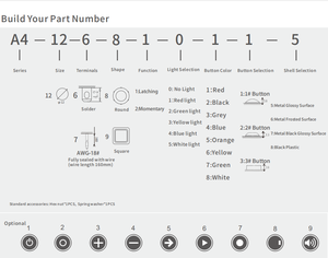 TOOWEI 12mm Kuppelförmiger Versiegelter Reset-Taster mit Vorverdrahtung - Product Image 6