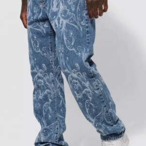 Ensemble veste et jean en denim de style hip-hop urbain, haute qualité, personnalisé, pour homme, en coton tissé, motif imprimé décontracté pour l'hiver - Product Image 2