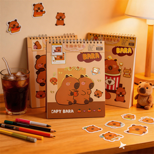 Quaderno Personalizzato A4 <span class=keywords><strong>con</strong></span> Disegno di Capibara, Stampa <span class=keywords><strong>a</strong></span> <span class=keywords><strong>Quadretti</strong></span>, Agenda per Scrapbooking, Cancelleria <span class=keywords><strong>con</strong></span> Rilegatura <span class=keywords><strong>a</strong></span> <span class=keywords><strong>Spirale</strong></span>, Blocco da Disegno, Regalo - Product Image 2