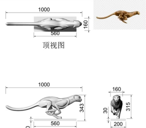 Fabricant de statues de panthère moderne personnalisées Décoration extérieure Métal Art Acier inoxydable Bronze coulé Sculpture de léopard - Product Image 6