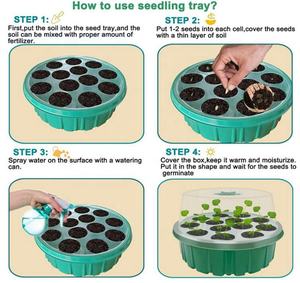 <strong>Seed</strong> Starter Tray Humidity Adjustable <strong>Seed</strong> Tray Kits Dome Base Greenhouse Grow Trays Mini <strong>Propagator</strong> for <strong>Seeds</strong> Growing Starting - Product Image 5