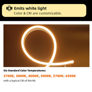 <span class=keywords><strong>ไฟ</strong></span><span class=keywords><strong>นีออน</strong></span> LED ซิลิโคนกันน้ำ IP67 สีวอร์มไวท์แบบกำหนดเอง <span class=keywords><strong>ไฟ</strong></span> LED แบบยืดหยุ่นสำหรับตกแต่งภายนอกอาคาร ราวบันได และราวจับ - Product Image 5
