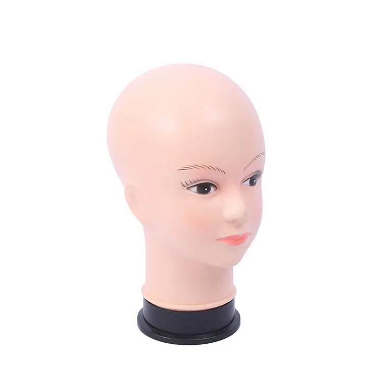 New product realistic black base skin color make up head female mannequin match with wig