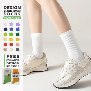 <span class=keywords><strong>Calcetines</strong></span> Deportivos Casuales Personalizados Unisex, <span class=keywords><strong>Calcetines</strong></span> de Algodón Transpirables de <span class=keywords><strong>Punto</strong></span>, Diseño Personalizado, <span class=keywords><strong>Calcetines</strong></span> Blancos de Tubo Medio - Product Image 1