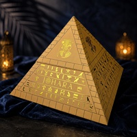 Boîte Cadeau Luxe Personnalisée Pyramide Égyptienne Emballage Rigide en Papier 9 Compartiments Chocolats Bonbons Feuille d'Or Logo Personnalisé Vente en Gros OEM ODM B2B