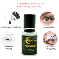 Logo kustom 0.3 0.5 detik 5ml 10ml Label pribadi bening hitam rendah perekat kelembaban lem bulu mata