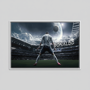 Cristiano Ronaldo <b>Canvas</b> Print: Personalized Sports Decor Artwork,WHITE <b>FRAMED</b> <b>CANVAS</b> - Product Image 2
