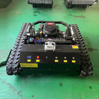 Robot robot autonome télécommandé automoteur sur chenilles grande tondeuse à gazon automatique Gps