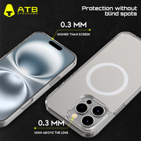 Étui de protection antichoc et étanche ATB pour 15/16/17 TPU+PC avec anneau magnétique et chargement sans fil