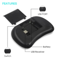 Télécommandes TV avec pavé tactile I8, apprentissage IR, mini clavier sans fil 2.4G, souris aérienne, télécommande I8 pour boîtier TV intelligent