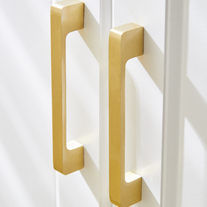 Brass <strong>Wardrobe</strong> Door <strong>Handle</strong> Cabinet Drawer Curved Rounded Corners Modern Simple American Light Luxury <strong>Gold</strong> Cabinet Small <strong>Handle</strong> - Product Image 5