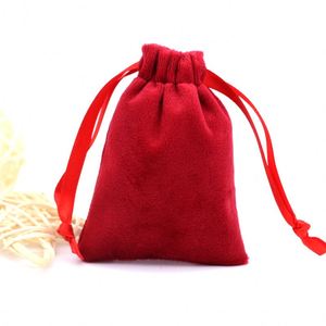 Bolsa de Joyería de Terciopelo Suave con Logotipo Personalizado, Bolsa de Regalo Reciclable con Impresión Serigrafiada, Bolsa Plegable con Cierre de Cordón para Relojes - Product Image 3