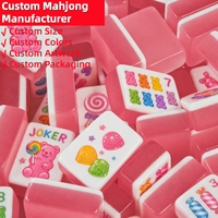 Jeu de Mahjong Américain Inspiré du Style Y2K, Pièces de Mahjong Ludiques en Acrylique, Tuiles Thème Pays des Bonbons, Accessoires pour Soirée Jeux, Cadeau de Fête