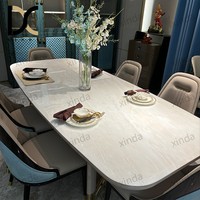 Autres meubles de salle à manger 8 chaises, meubles de table de luxe en marbre, ensemble de table à manger en marbre