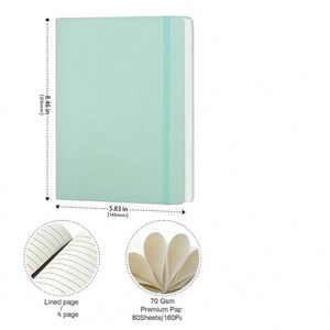 Promotion Pu Leather A5 Gift Journal 8.45 X 5.7" Lined Dotted Grid Printing <b>Blank</b> Hardcover <b>Notebook</b> Diary Elastic Band - Product Image 5