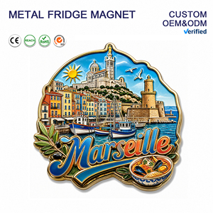 Aimants de réfrigérateur personnalisés avec logo 3D en métal, souvenirs de voyage personnalisés de <span class=keywords><strong>la</strong></span> <span class=keywords><strong>ville</strong></span> de <span class=keywords><strong>Marseille</strong></span>, France - Product Image 1