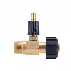 Conector de latón para lavadora a presión Mingou, válvula de presión ajustable para lavado de autos y desengrasado 8.081.021B - Product Image 1
