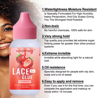 Colle à dentelle parfumée pastèque, adhésif invisible à tenue extrême, colle à dentelle parfumée fraise, spray de fusion pour perruques