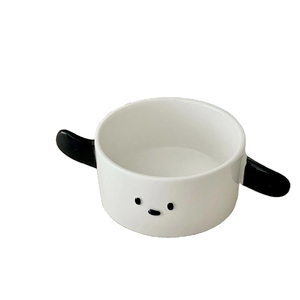 Bol créatif mignon simple pour chiot <span class=keywords><strong>Pacha</strong></span> chien grandes oreilles chien bol en céramique dessert fruits bol à flocons d'avoine - Product Image 1