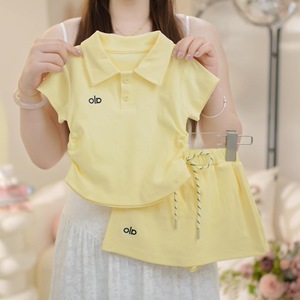 <span class=keywords><strong>Ensemble</strong></span> court jaune, <span class=keywords><strong>rose</strong></span> et gris pour fille, été 2026, polo et jupe pour fillettes, <span class=keywords><strong>ensemble</strong></span> sport 2 pièces - Product Image 5