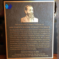 Hongsen personnalisé 3D gravé Plaque en métal Style Vintage école Logo société signe Durable en aluminium laiton matériel sculpté Technique