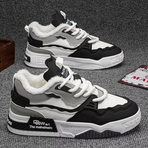 Zapatillas de running de invierno cálidas para hombre, de talla grande, con cordones, punta redonda, estilo transfronterizo, moda de comercio exterior - Product Image 1