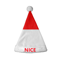Chapeau de Noël personnalisé à motif colombien, bonnet de Noël en flanelle avec bord en peluche, couvre-chef de fête pour les fêtes de Noël et la décoration de bars