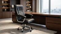 Chaise de bureau moderne populaire à prix abordable, sans roulettes, pivotante, en cuir synthétique