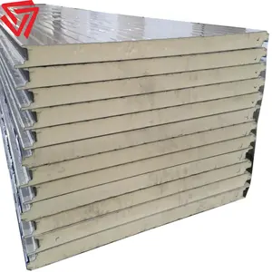 Prepainted galvanized sheet insulated wall Polyurethane foam sandwich wall panel for exterior building wall