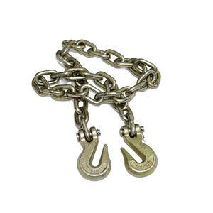 Chaînes de transport soudées galvanisées robustes avec maillons de fixation et crochets de préhension en acier forgé de qualité ASTM80 - Product Image 1