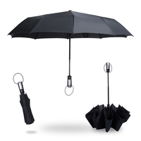 Parapluie manuel pliable en 3 sections, noir ou argenté, protection solaire, vente en gros, pas cher, avec impressions de logo personnalisables
