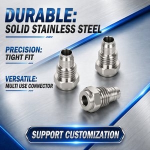 Stainless Steel 303/316 Hex Cold Heading Male Thread <strong>Hose</strong> <strong>Barb</strong> <strong>Fitting</strong> Passivation M8 Mounting Hole For Oil/Water/Gas Liquid - Product Image 1