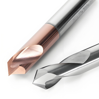 Foret de centrage et fraise à chanfreiner en carbure de tungstène, double usage, angles 60/90/120 degrés, personnalisable OEM/ODM pour CNC de haute précision