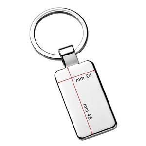 Portachiavi Rettangolare in Lega 26x50mm con Moschettone e Stampa UV, Regalo Solare in Acciaio Inossidabile - Product Image 2