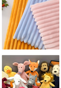 Tessuto di peluche a righe 10*10 in pile di <span class=keywords><strong>corallo</strong></span> 2cm a maglia in velluto a coste per tessuti per la casa - Product Image 5