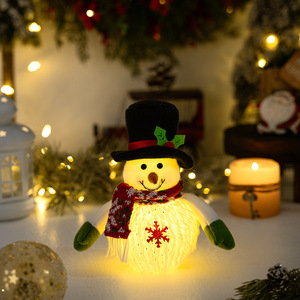 Santa Snowman Lights Handmade Battery-powered LED Ornament Light Eco-friendly Modern Non-woven Fabric Children's <b>Gift</b> <b>Christmas</b> - Product Image 4