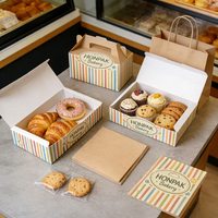 Boîtes à pâtisserie en carton alimentaire personnalisées, écologiques, biodégradables, pour bonbons, gâteaux, biscuits, desserts, tiramisu, emballage en papier