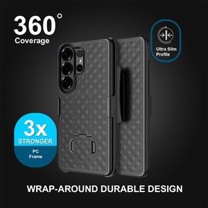 เคสโทรศัพท์แบบคลิปหนีบเข็มขัดสำหรับซัมซุง กาแลคซี่ เอส 26 อัลตร้า พีซี ฝาครอบแบบมีขาตั้งหมุนได้ ทนทาน - Product Image 3